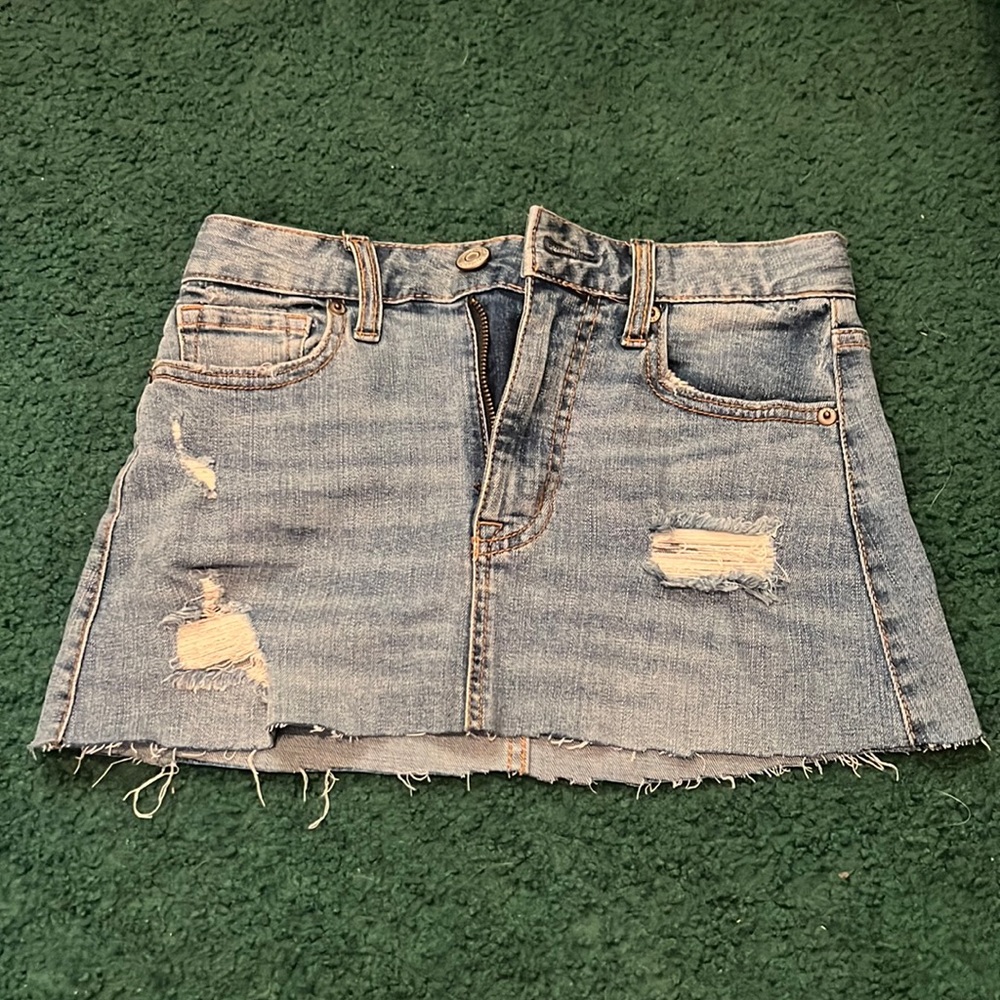 Mini denim skirt